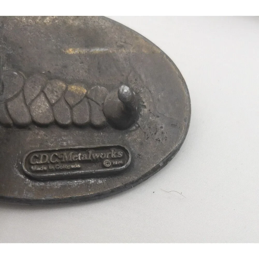 Vintage 1974 Western Belt Buckle $20 Gold Eagle‎